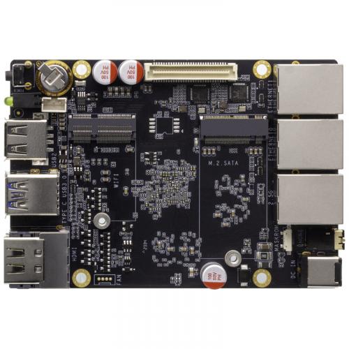 ROC-RK3588-RT Octa-Core 8K AI Mini SBC with Ethernet Ports Powered by Rockchip RK3588